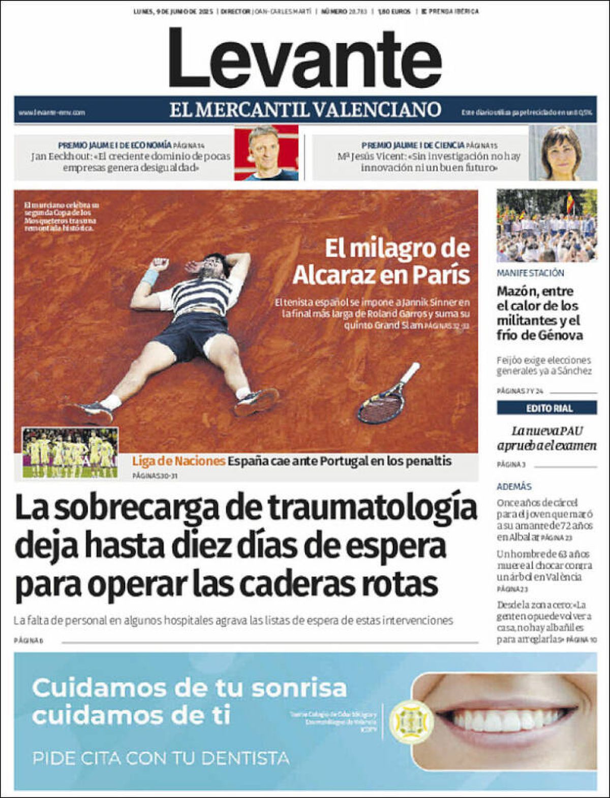 Carlos Alcaraz, prima pagină a ziarelor spaniole după Roland Garros 2025