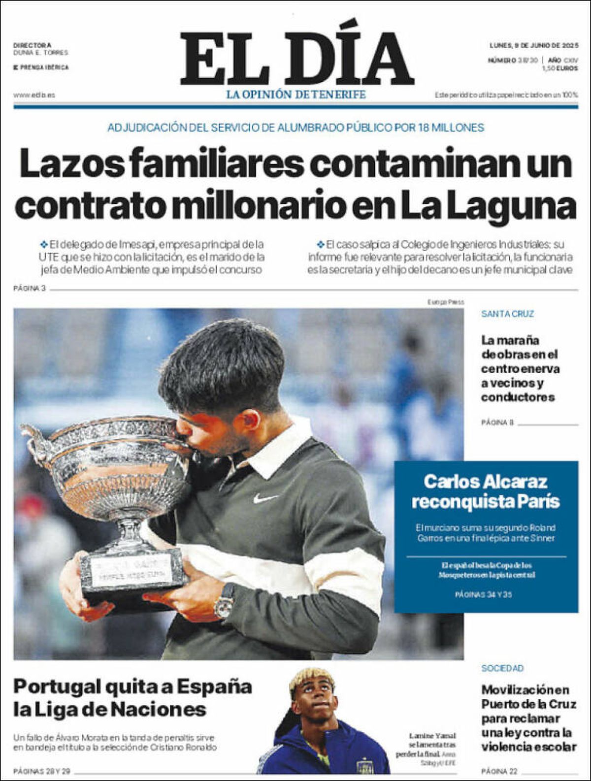 Carlos Alcaraz, prima pagină a ziarelor spaniole după Roland Garros 2025