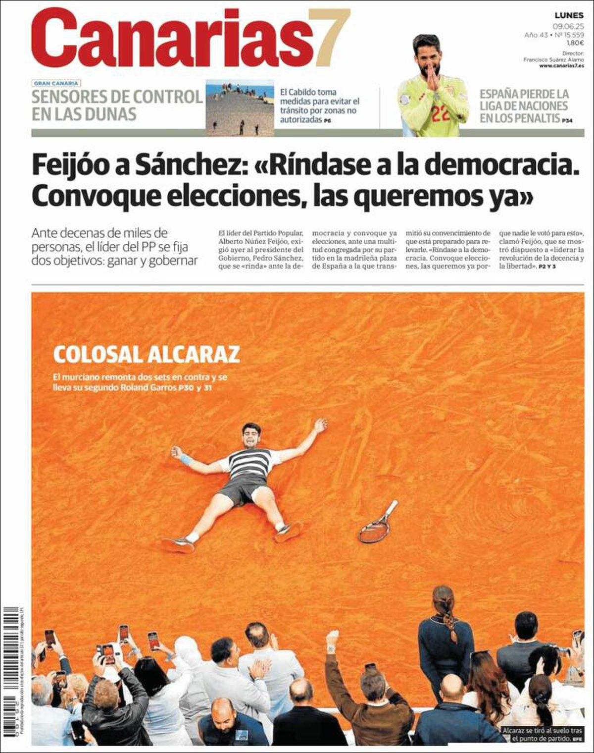 Carlos Alcaraz, prima pagină a ziarelor spaniole după Roland Garros 2025