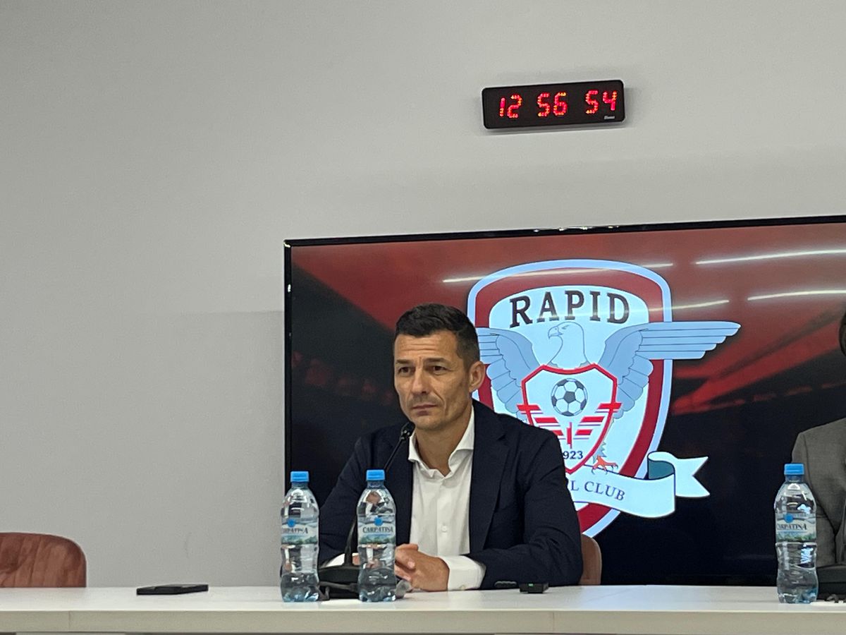 Imagini de la prezentarea lui Costel Gâlcă la Rapid