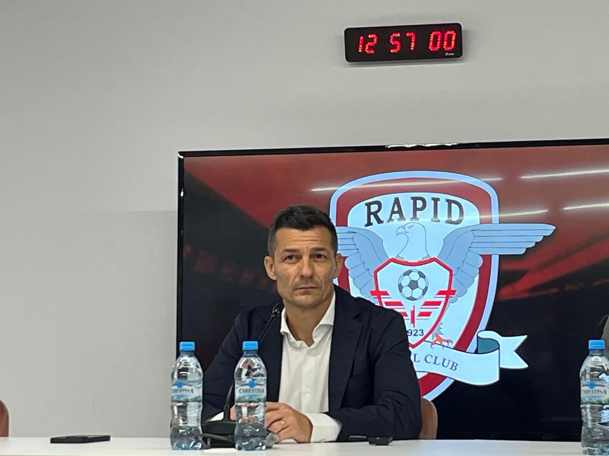 Imagini de la prezentarea lui Costel Gâlcă la Rapid