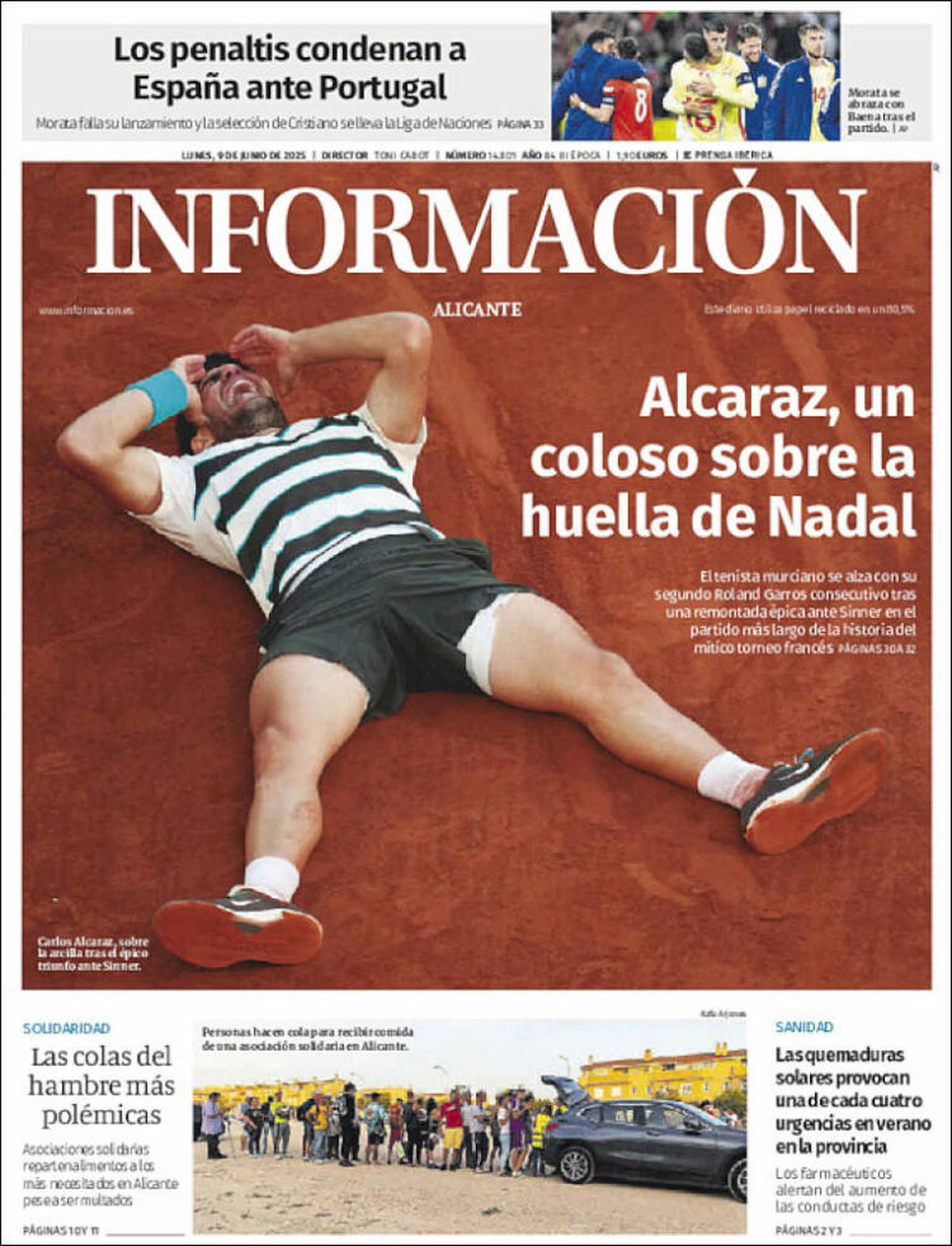 Carlos Alcaraz, prima pagină a ziarelor spaniole după Roland Garros 2025