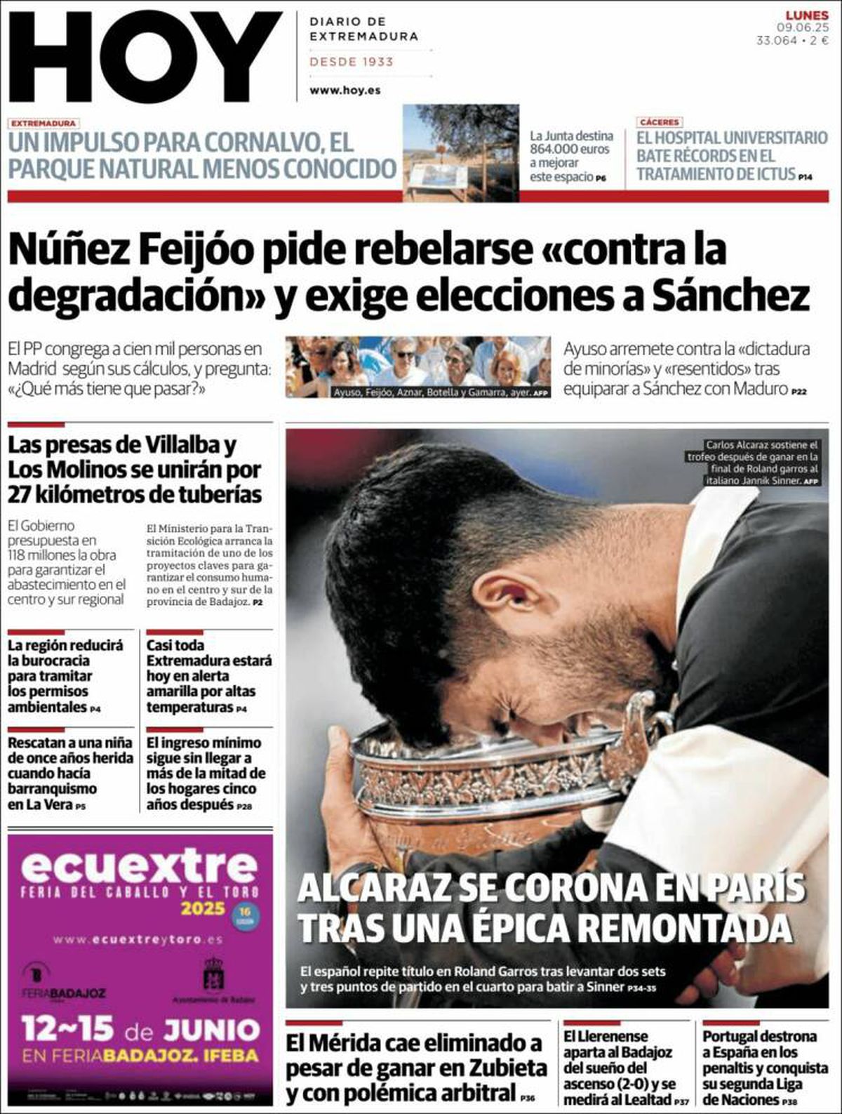 Carlos Alcaraz, prezent pe prima pagină a ziarelor spaniole din toate comunitățile, după triumful istoric de la Roland Garros