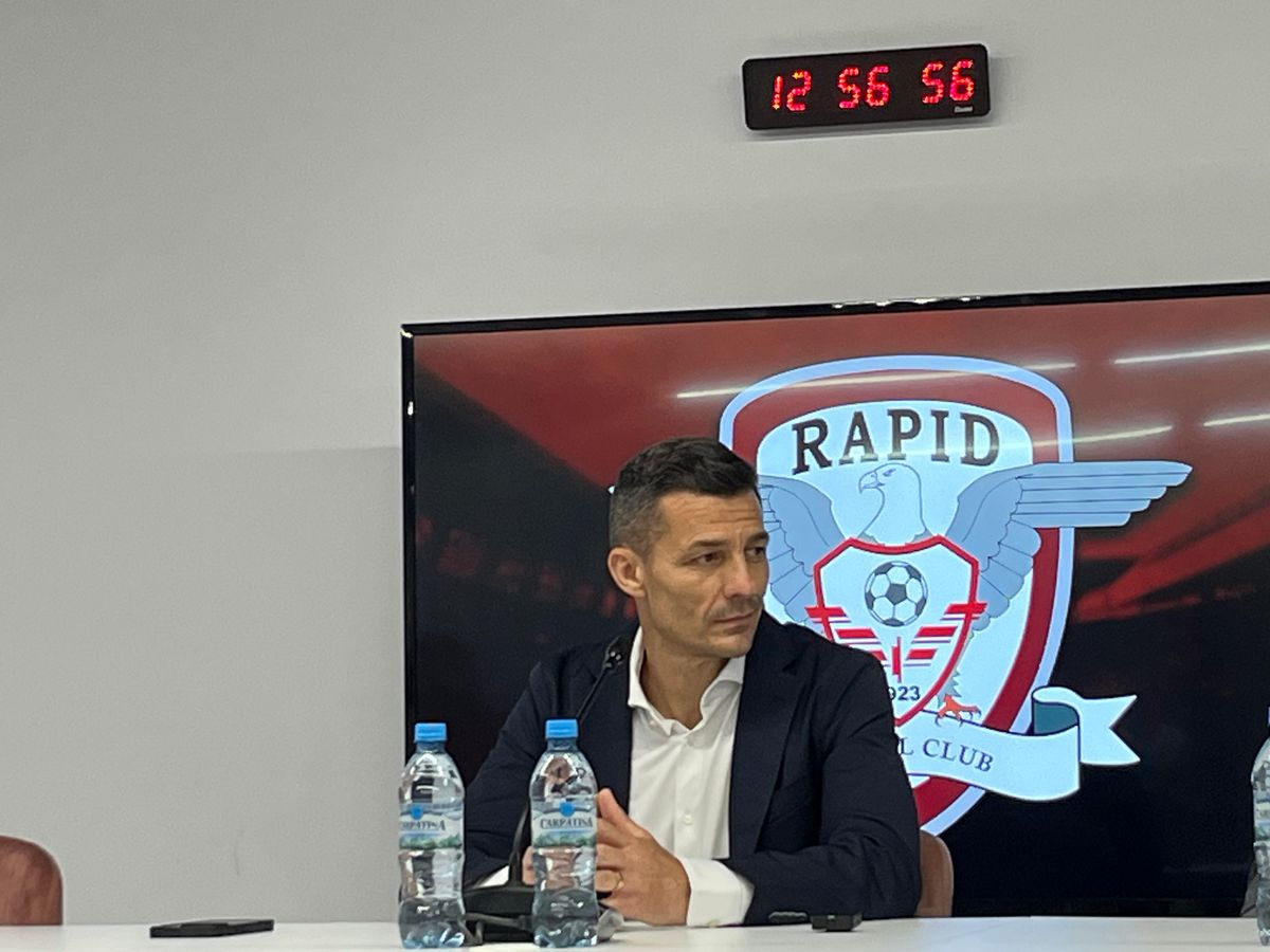 Imagini de la prezentarea lui Costel Gâlcă la Rapid