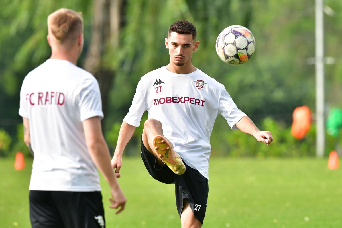 La loc comanda! Noua „perlă” de la Rapid s-a antrenat în premieră sub comanda lui Costel Gâlcă » Lotul prezent la reunire