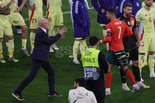 Luis de la Fuente se îmbrătişează cu Cristiano Ronaldo FOTO: Ionuţ Iordache (GSP)