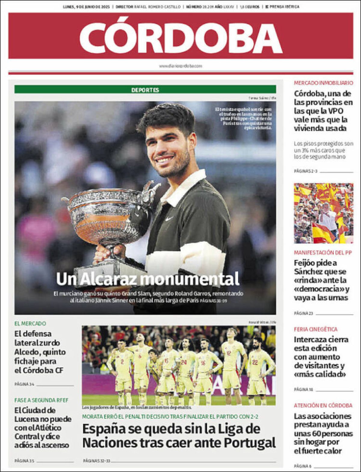 Carlos Alcaraz, prima pagină a ziarelor spaniole după Roland Garros 2025