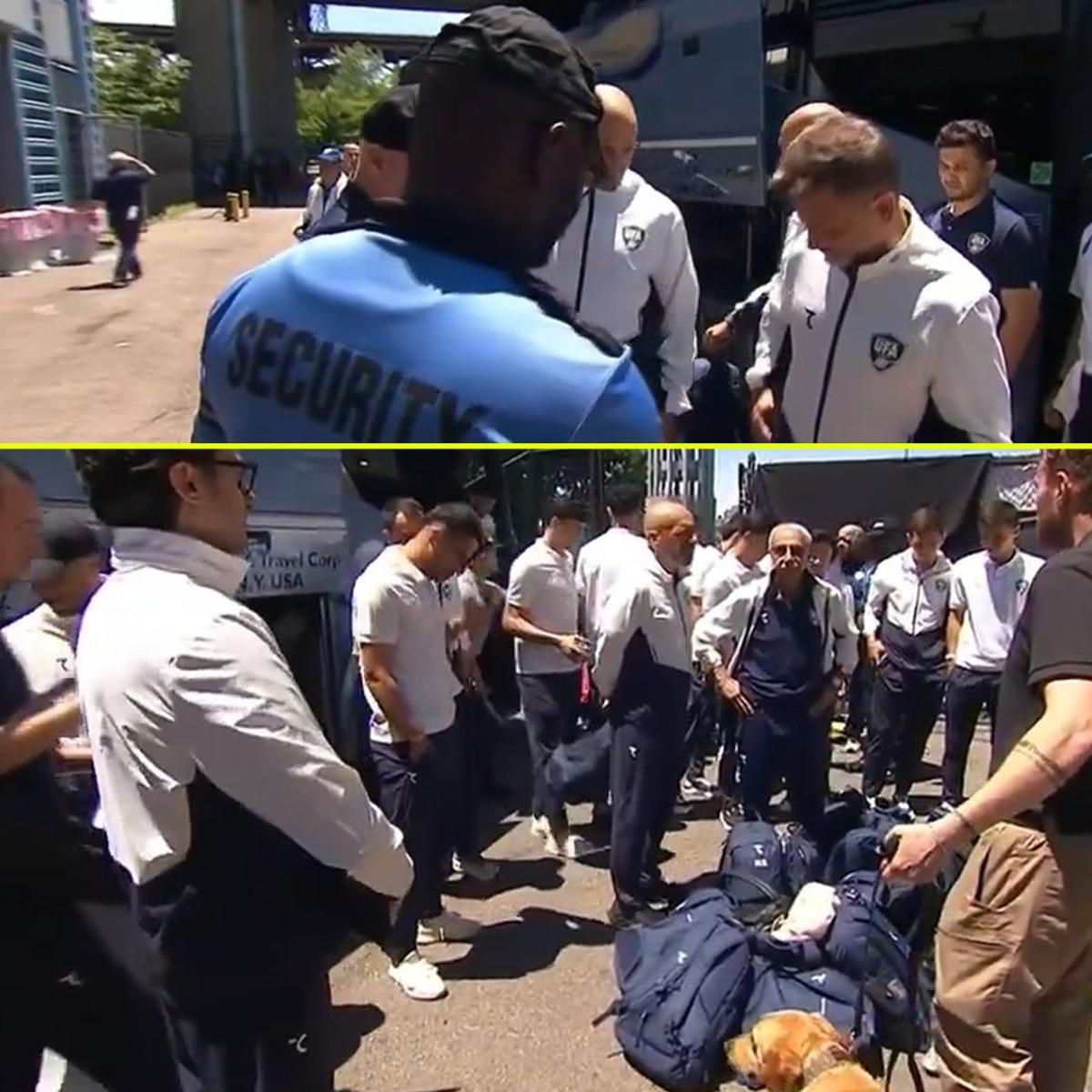 Naționala din Uzbekistan, după ce a ajuns în Statele Unite ale Americii // foto: X