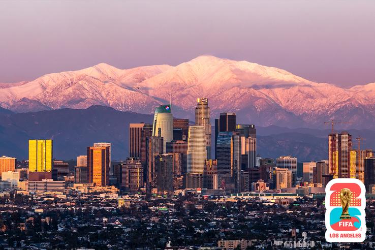 Vedere panoramică a orașului Los Angeles (SUA)