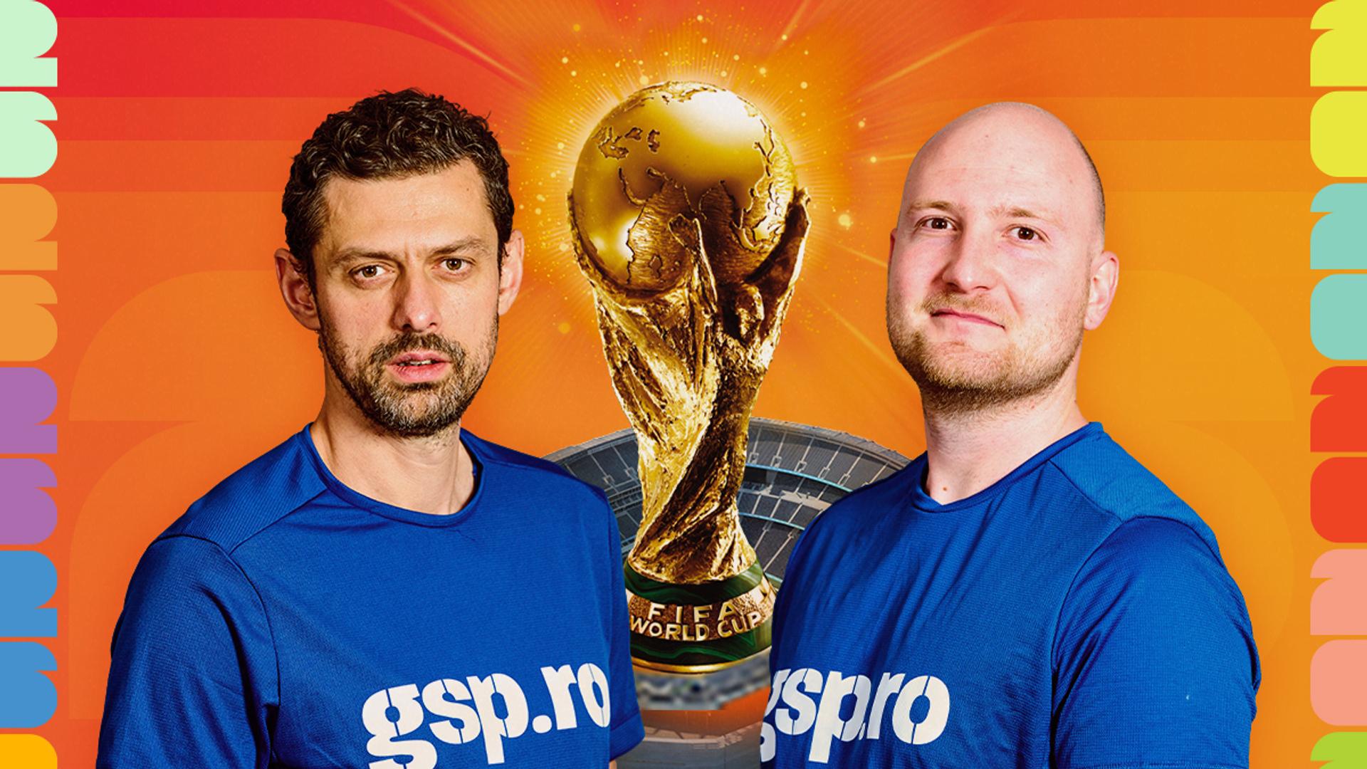 Jurnaliștii transmit live din America de la Campionatul Mondial Fotbal, înconjurați de fani și echipamente pentru emisiuni speciale. | sursa foto: Gazeta Sporturilor