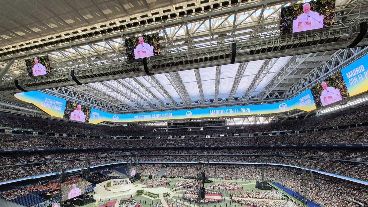Papa Leon al XIV-lea la evenimentul special de pe „Bernabeu”