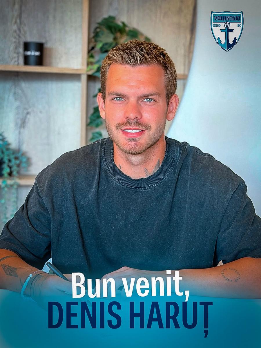 Denis Haruț, prezentat oficial la FC Voluntari Denis Haruț a semnat în Superliga: „Mult succes!”