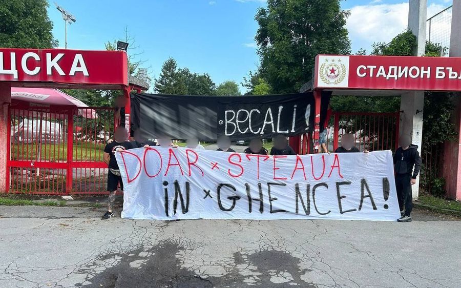 Fanii CSKA Sofia, protest în Bulgaria împotriva lui Gigi Becali și FCSB: „Doar Steaua în Ghencea”