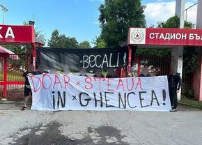 Fanii CSKA Sofia, protest în Bulgaria împotriva lui Becali și FCSB: „Doar Steaua în Ghencea”