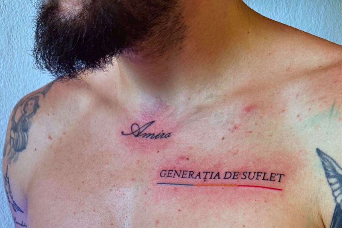 Tricolorul și-a făcut tatuaj cu „Generația de Suflet” după ce a jucat aproape o repriză la Euro 2024
