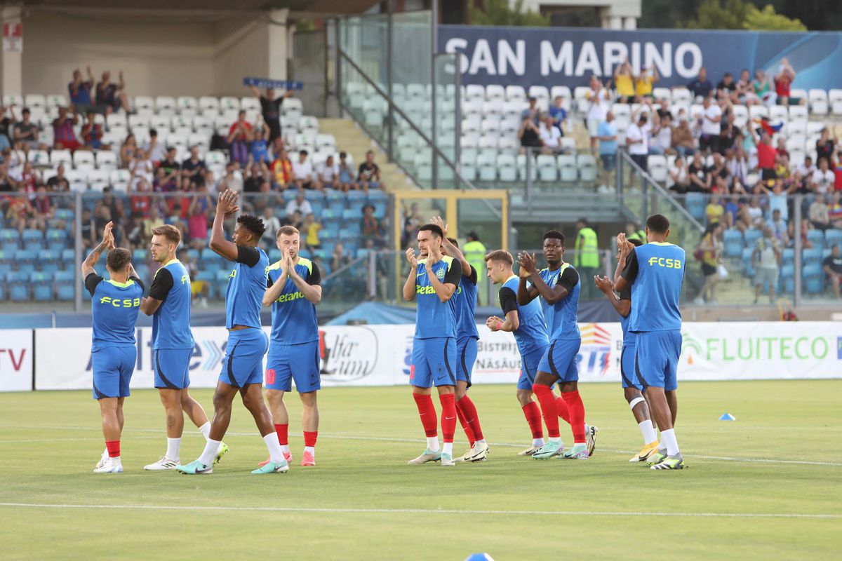 Înainte de meciul Virtus - FCSB, 9 iulie