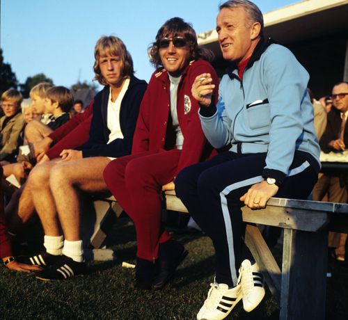 Gerrie Kleton, Ruud Krol și Stefan Kovacs (de la stânga la dreapta) pe banca tehnică a lui Ajax în octombrie 1972 / Foto: Imago