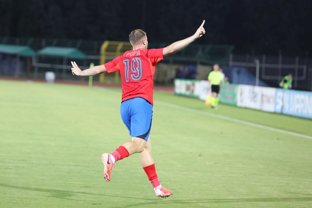 Cu ei a jucat FCSB! Scene HILARE în timpul meciului din San Marino