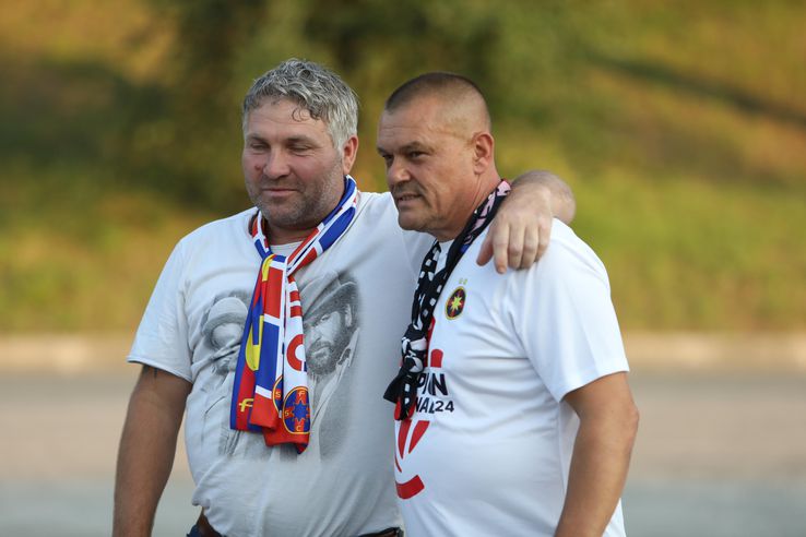 Suporterii români au ajuns la San Marino Stadium, pentru meciul Virtus - FCSB / foto: Ionuț Iordache