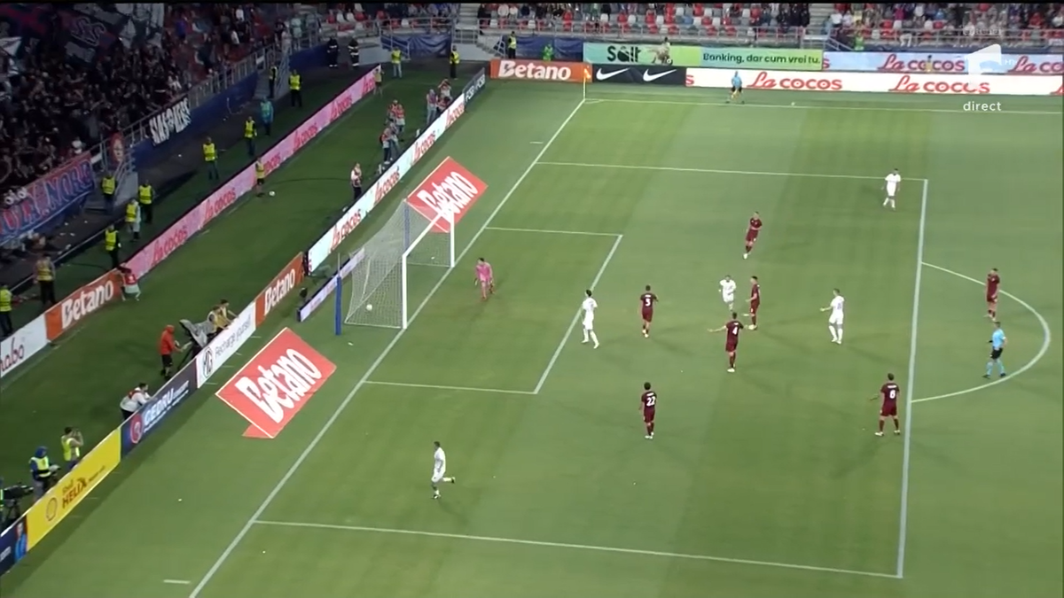 Golul marcat de Ștefănescu în FCSB - Inter D'Escaldes