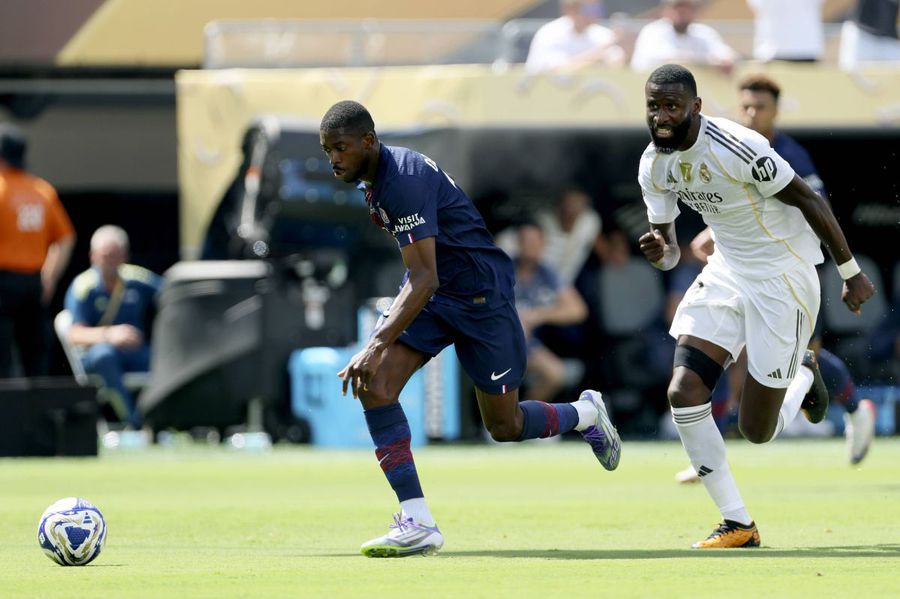 Ousmane Dembele i-a scos sufletul lui Antonio Rudiger în semifinala PSG - Real Madrid 3-0 / Foto: Imago Fantoma lui Ancelotti