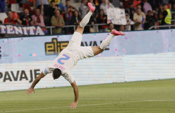 Ce s-a întâmplat pe gazon imediat după FCSB - Inter d'Escaldes » Crețu a făcut din nou tumbe, un jucător a fost băgat în ședință