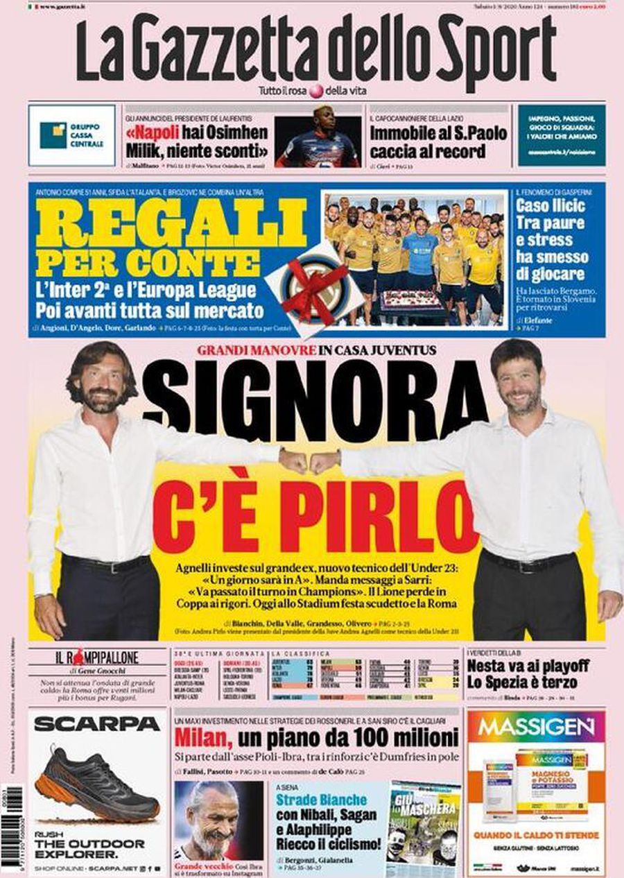 Agnelli, ca Becali! El a decis noul antrenor la Juventus » Pirlo nu are nici licența Pro: „Nu-l comparați cu Zidane!”