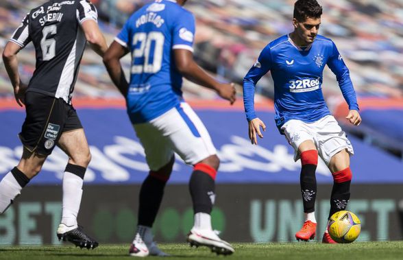 RANGERS - ST. MIRREN 3-0. FOTO Ianis Hagi, integralist în meciul care duce Rangers pe primul loc în Scoția