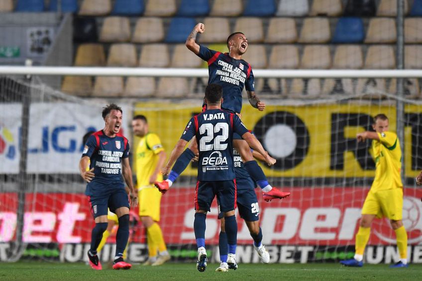 Chindia Târgoviște - CS Mioveni, prima manșă a barajului pentru Liga 1, a fost câștigată de gazde cu scorul de 2-0
