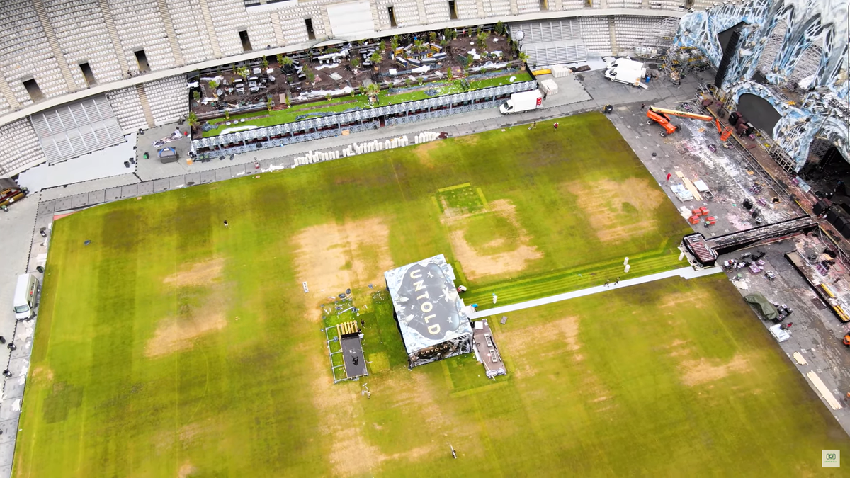 Gazon Cluj Arena după Untold 2022