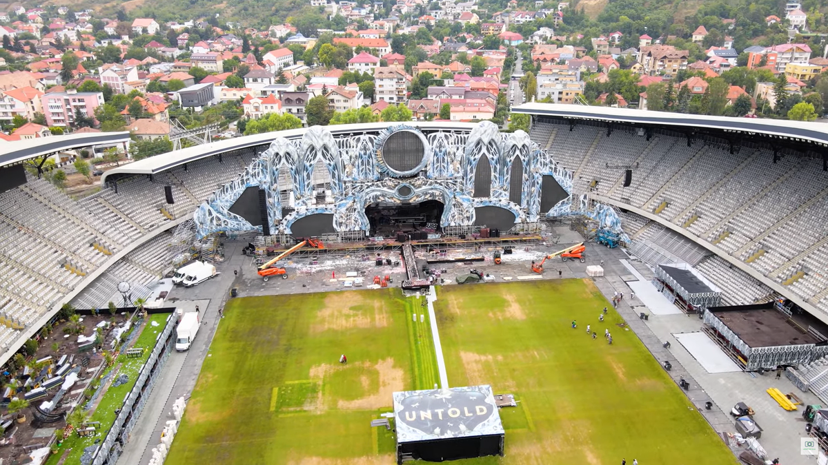Gazon Cluj Arena după Untold 2022