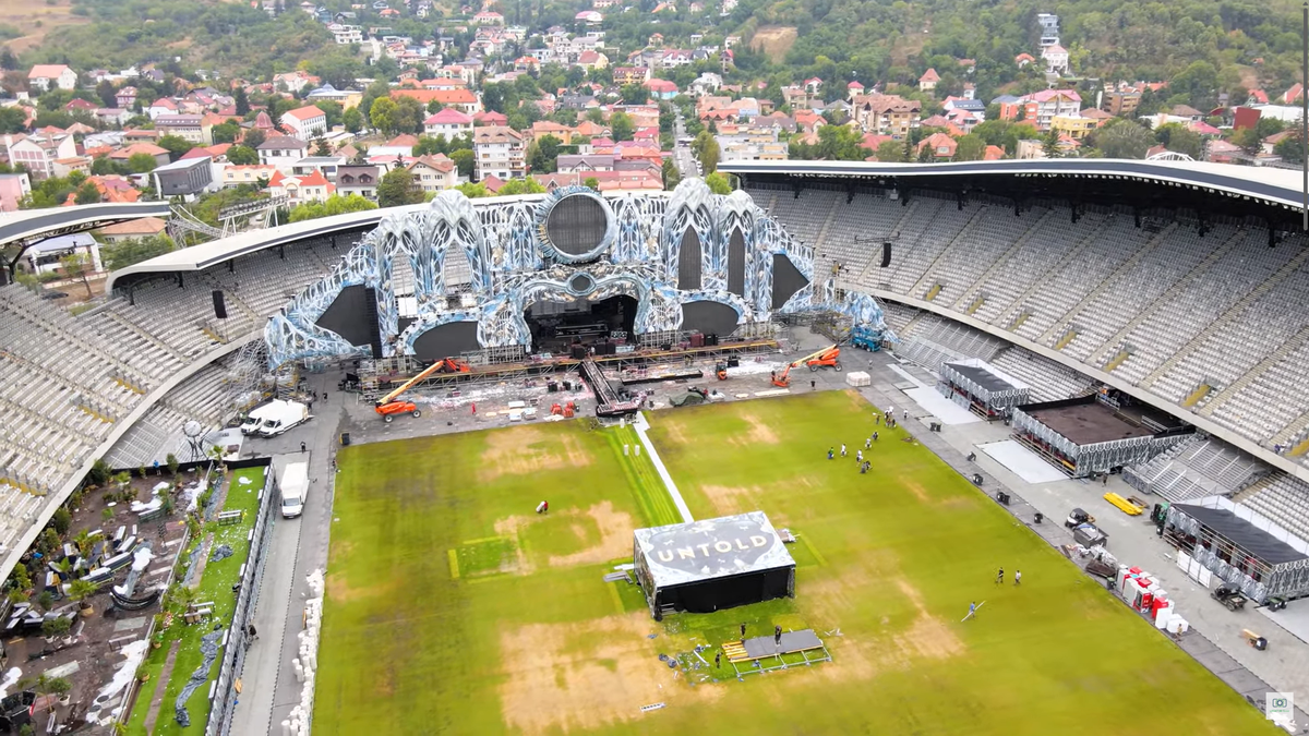Gazon Cluj Arena după Untold 2022