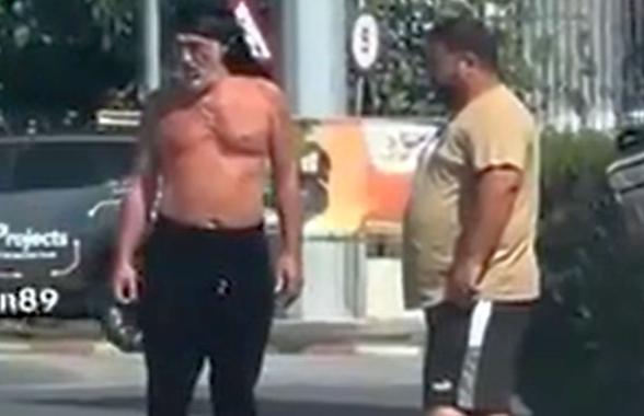 „Stallone de România”  » Gigi Becali a descins din Rolls cu un „turban”, la bustul gol