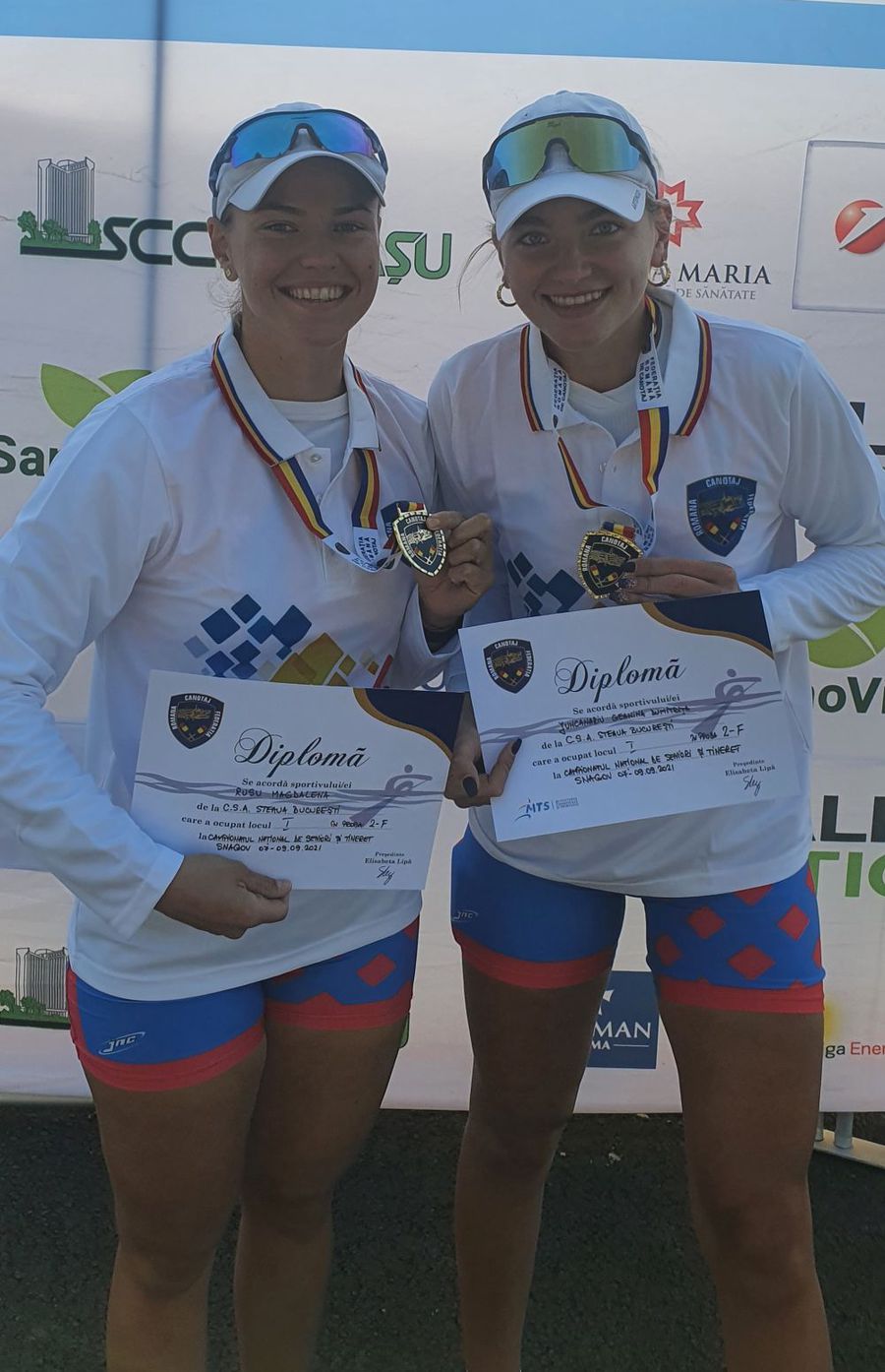 Magda Rusu și Gianina Juncănariu, campioanele de la dublu rame Steaua și Dinamo au luat toate titlurile la Naționalele de canotaj » CSA și-a surclasat rivala: 14-6 la medalii de aur