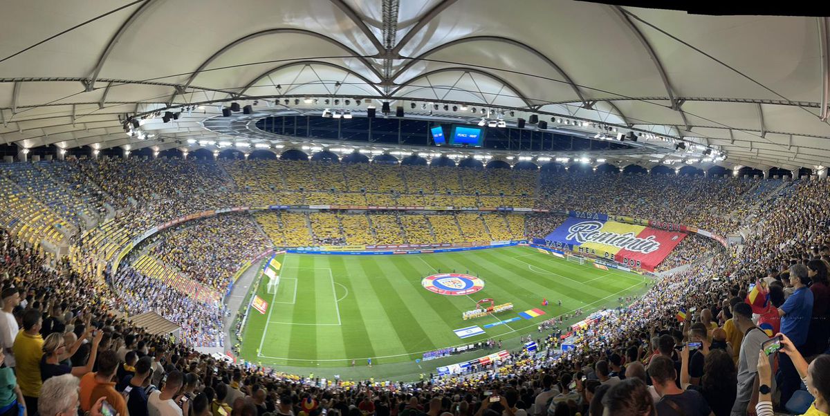 Scenografia afișată pe Arena Națională la România - Israel, în preliminariile EURO 2024