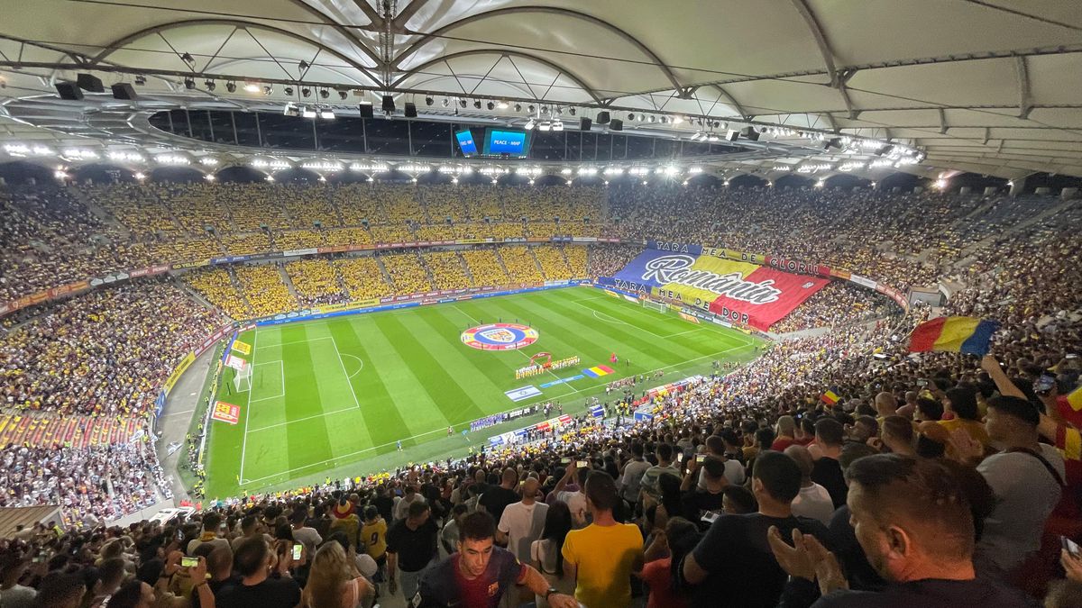 Scenografia afișată pe Arena Națională la România - Israel, în preliminariile EURO 2024