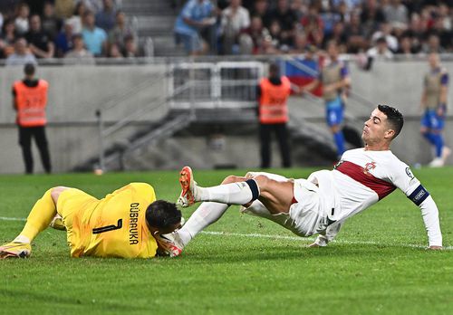 Cristiano Ronaldo, iertat de eliminare în Slovacia- Portugalia. Foto: Imago Images