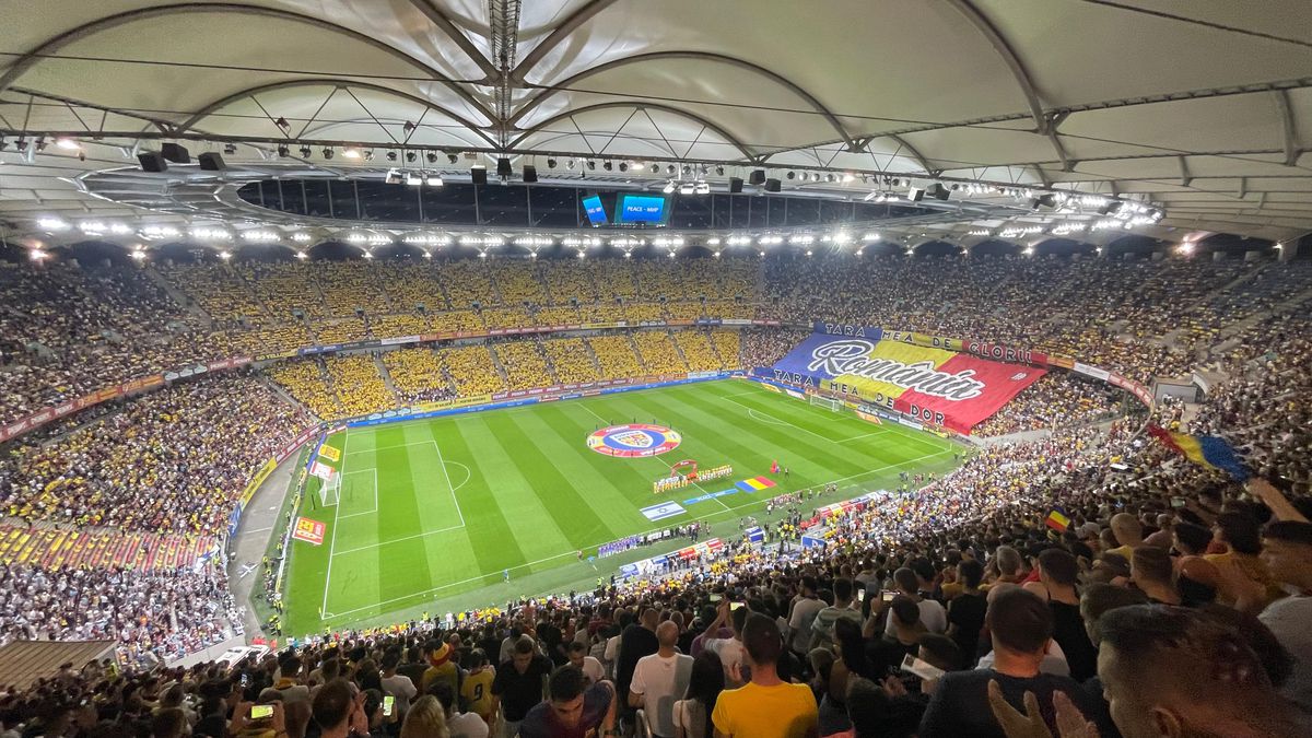 Scenografia afișată pe Arena Națională la România - Israel, în preliminariile EURO 2024