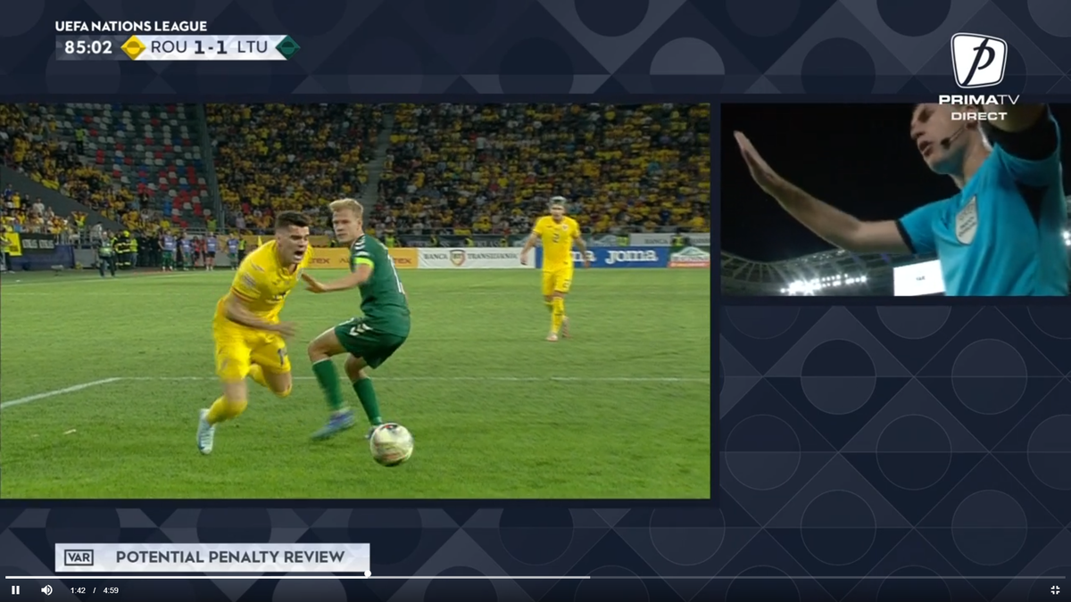 Fostul selecționer a stârnit hohote de râs în studio: „Nu se dă penalty-ul ăla la Ianis nici în Liga a 5-a! Dar să știți că îl certam, dacă nu cădea!”