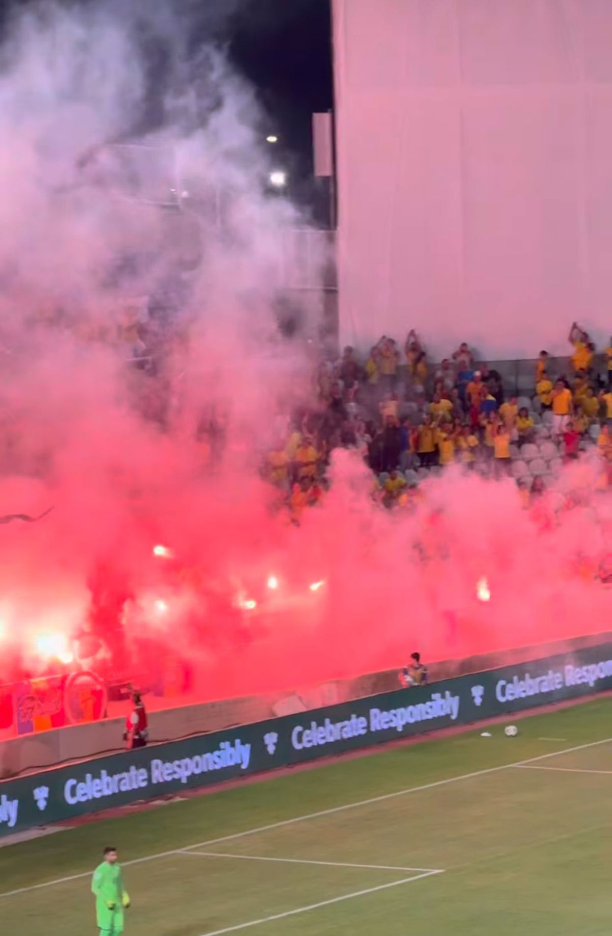 Ultrașii României au aprins din nou torțe pe stadion. Ce urmează