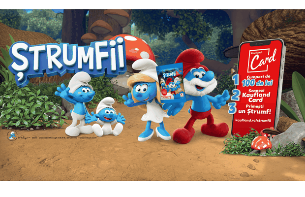 Kaufland aduce Ștrumfii în magazine, la aniversarea a 20 de ani în România