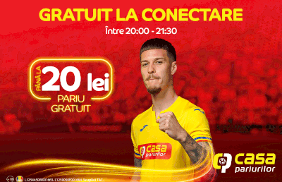Iar dăm din Casă! Pariu gratuit FĂRĂ DEPUNERE azi pe tricolori!