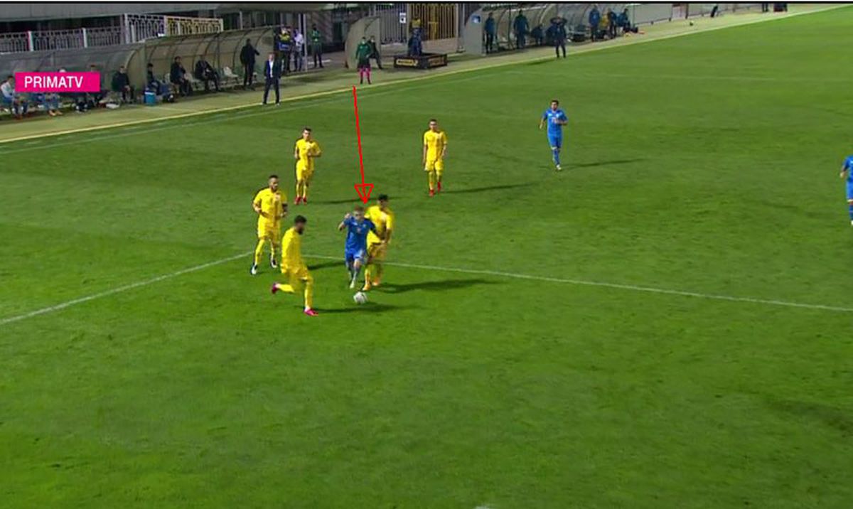 FOTO Penalty-ul controversat care a tranșat partida Ucraina U21 - România U21