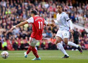 Arsenal - Liverpool, derby în Premier League » Saka înscrie la ultima fază a primei reprize