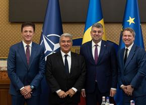 Joan Laporta, întrevedere importantă cu premierul Marcel Ciolacu și Gică Popescu la Parlament