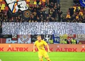 Nu le-au putut opri! Mesaje dure pe Arena Națională: „Nerozii te numesc prietenul meu” /  „«Republica Moldova», o butaforie comunistă”