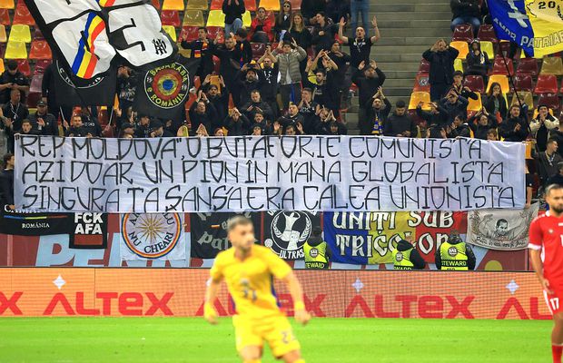 Nu le-au putut opri! Mesaje dure pe Arena Națională: „Nerozii te numesc prietenul meu” /  „«Republica Moldova», o butaforie comunistă”