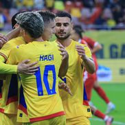 Ștefan Baiaram, Ianis Hagi, Screciu și Louis Munteanu în România - Moldova, imagini de meci // foto: Ionuț Iordache (GSP)