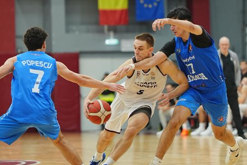 Tudor Fometescu, MVP-ul etapei a 3-a, după o prestație excelentă în victoria contra Stelei București/Foto: Facebook (Baschet Rapid)