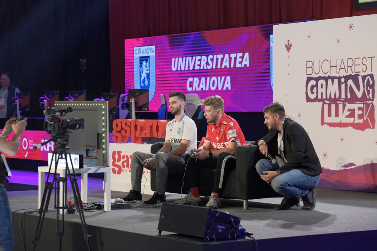Bucharest Gaming Week // VIDEO + FOTO / Dinamo, umilită de Craiova și la FIFA 20! Meciul a fost transmis și comentat în direct la GSP Live
